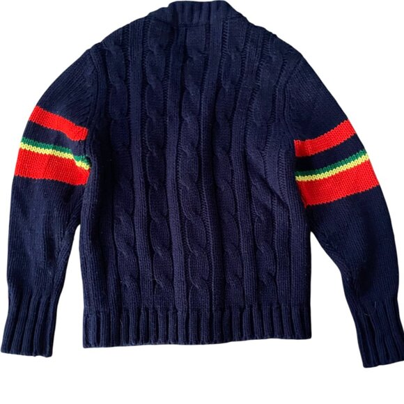 Vintage IZOD Classic Cardigan Striped Kid's Button Front Cardigan Size 6 - Picture 2 of 3